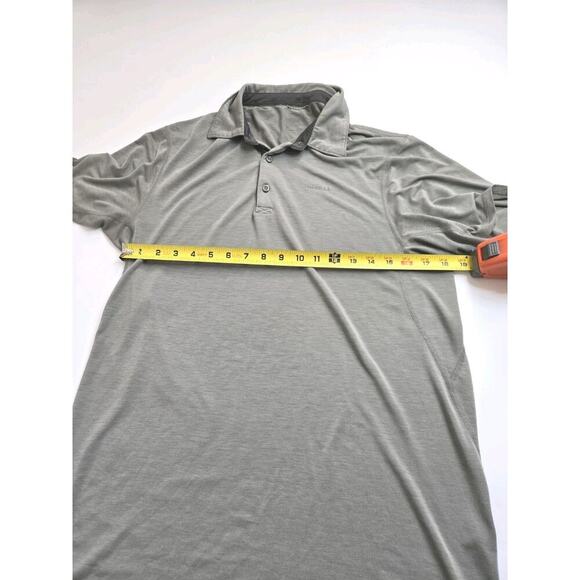 Patagonia Shirt Polo Short Sleeve Mens M Gray Poly Tencel Stretch Knit - Picture 3 of 8